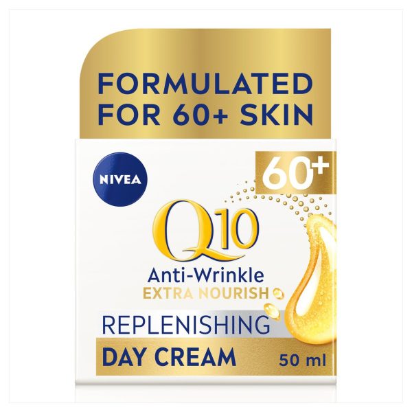 NIVEA Q10 Anti-Wrinkle Day Cream for 60+ Mature Skin SPF15