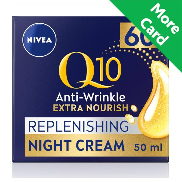 NIVEA Q10 Anti-Wrinkle Night Cream for 60+ Mature Skin