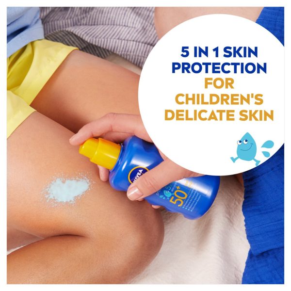 NIVEA SUN Kids Protect & Care Coloured Sun Cream Spray SPF50+