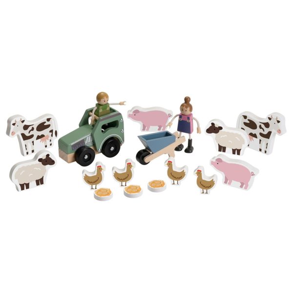 8th Wonder Wooden Farm Set With Tractor