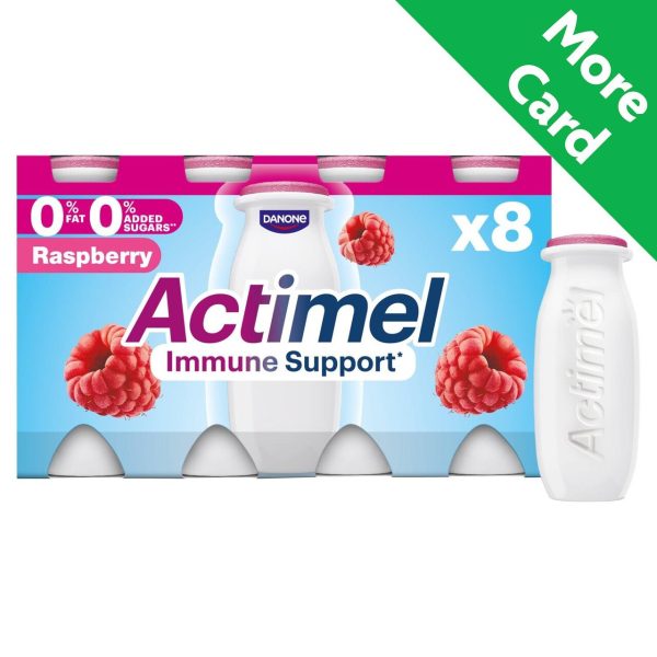 Actimel 0% Fat Raspberry Yogurt Drinks