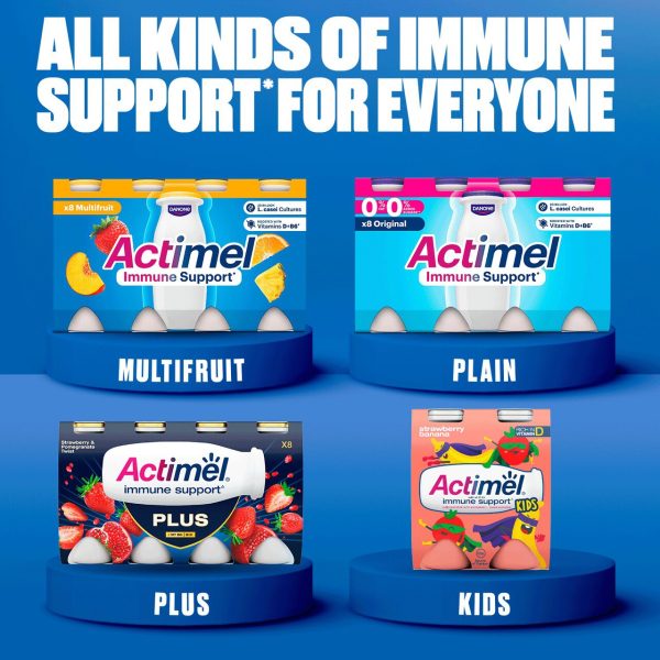 Actimel 0% Fat Raspberry Yogurt Drinks