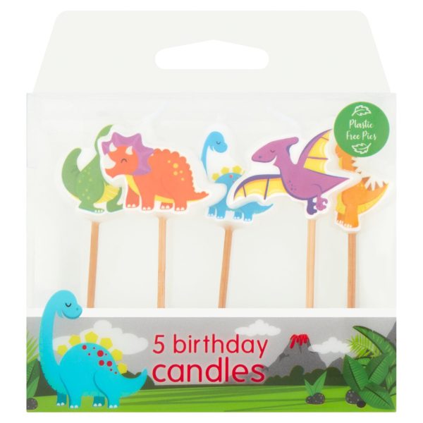 Baked With Love Dinosaur Candles