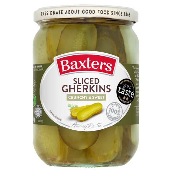 Baxters Sliced Gherkins Crunchy & Sweet (540g)