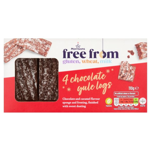 Free From 4 Chocolate & Caramel Yule Log Slices