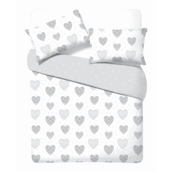 Nutmeg Home Easy Care Artisan Heart Duvet Set Double