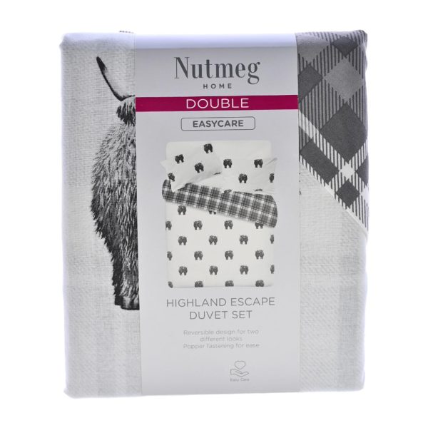 Nutmeg Home Easy Care Highland Escape Duvet Set Double