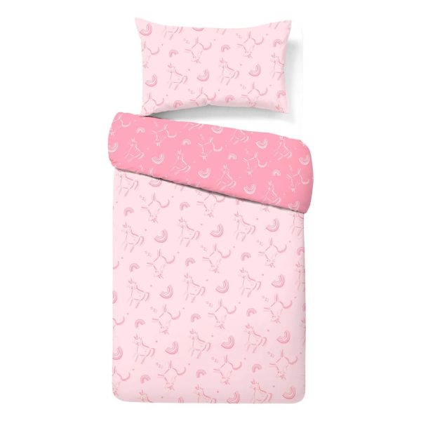 Easy Care Hand Drawn Unicorn Single Duvet Set