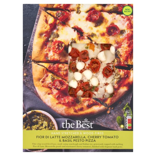 The Best Mozzarella, Cherry Tomato & Basil Pesto Pizza