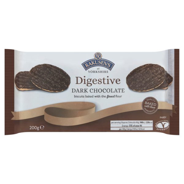 Rakusen's Dark Chocolate Digestives