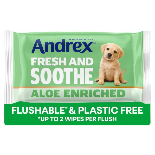 Andrex Fresh & Soothe Moist Toilet Tissue Flushable Hygiene Wipes