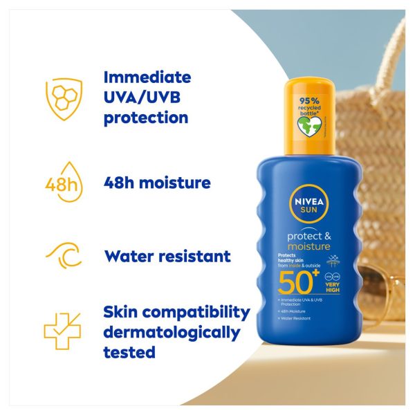 NIVEA SUN Protect & Moisture 50+ Sun Spray