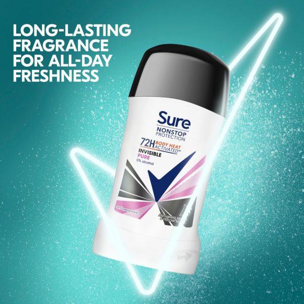 Sure Antiperspirant Deo Stick Nonstop Invisible Pure