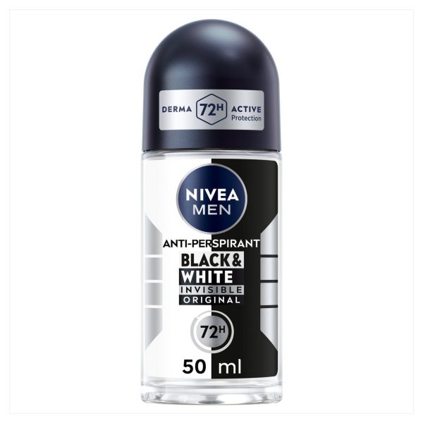 NIVEA MEN Black & White Original 48h Anti-Perspirant Deodorant Roll-On