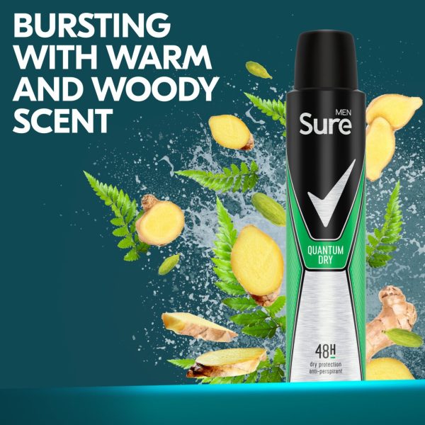 Sure Men Antiperspirant Deodorant Quantum Dry Aerosol