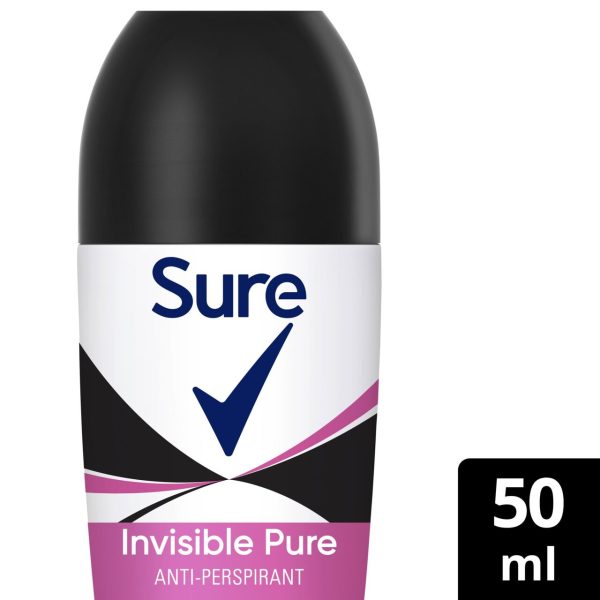 Sure Women Antiperspirant Deodorant Roll On Essential Invisible Pure