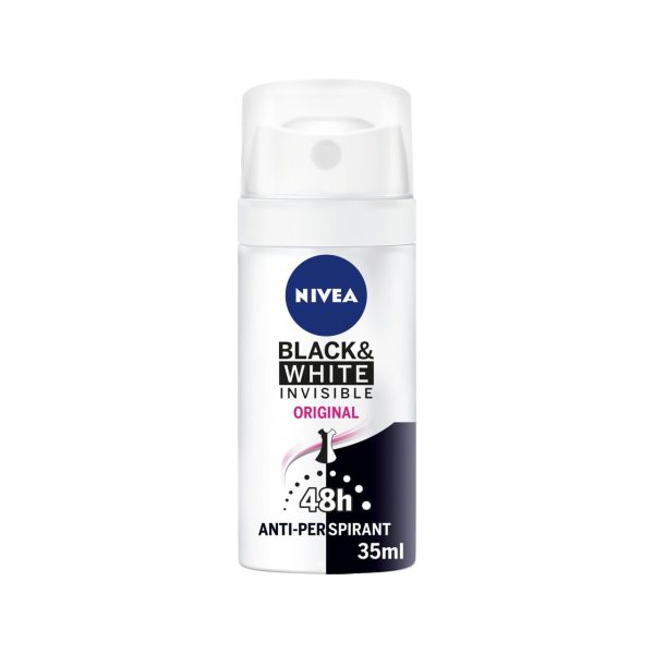 NIVEA Black & White Original Anti-Perspirant Deodorant Travel Size Spray