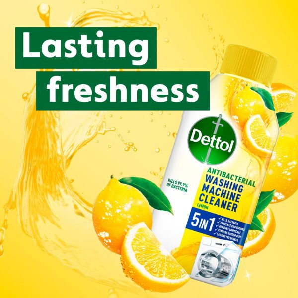 Dettol 5-In-1 Lemon Breeze Antibacterial Washing Machine Cleaner