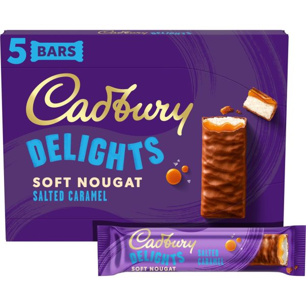 Cadbury Delights Salted Caramel Chocolate Nougat Bar Pack Of 5