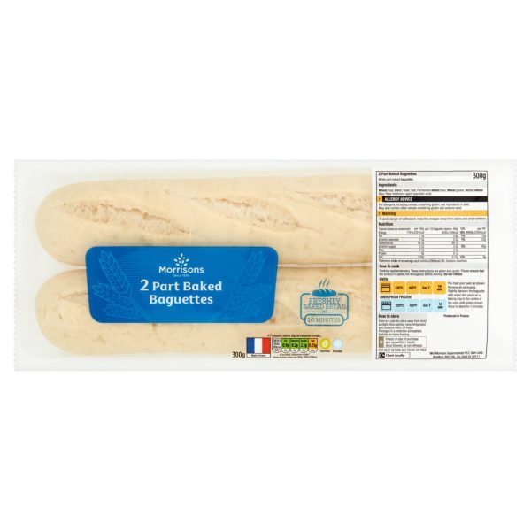 Morrisons Part Baked White Baguettes