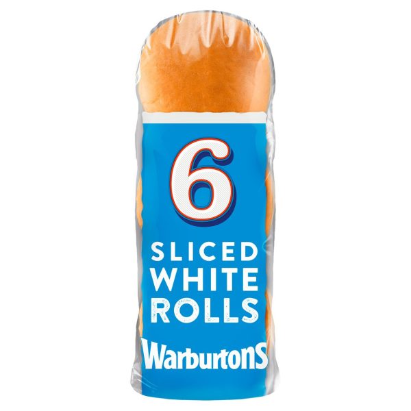 Warburtons Sliced Soft White Rolls