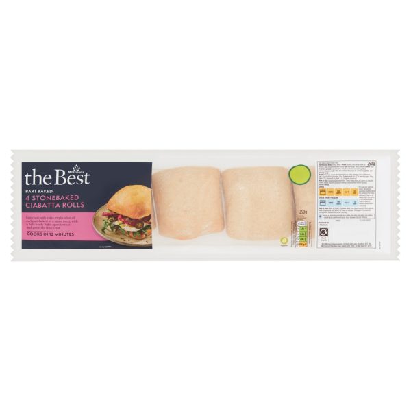 Morrisons The Best Stonebaked Ciabatta Rolls