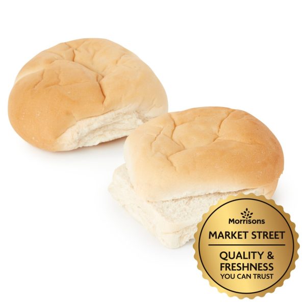 Market Street Large White Baps