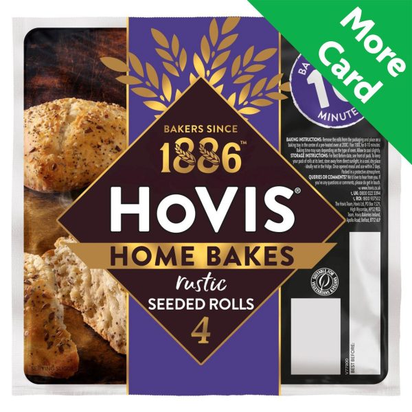 Hovis 4 Rustic Home Bakes Seeded Rolls