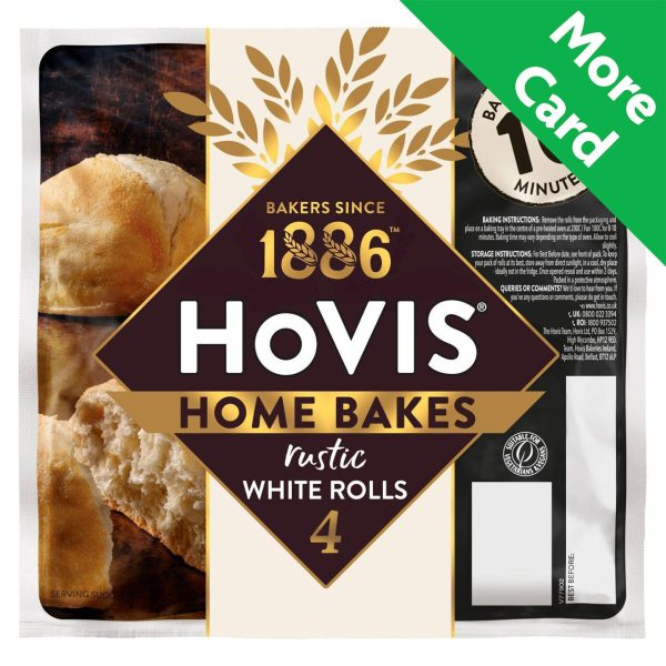 Hovis 4 Rustic White Rolls