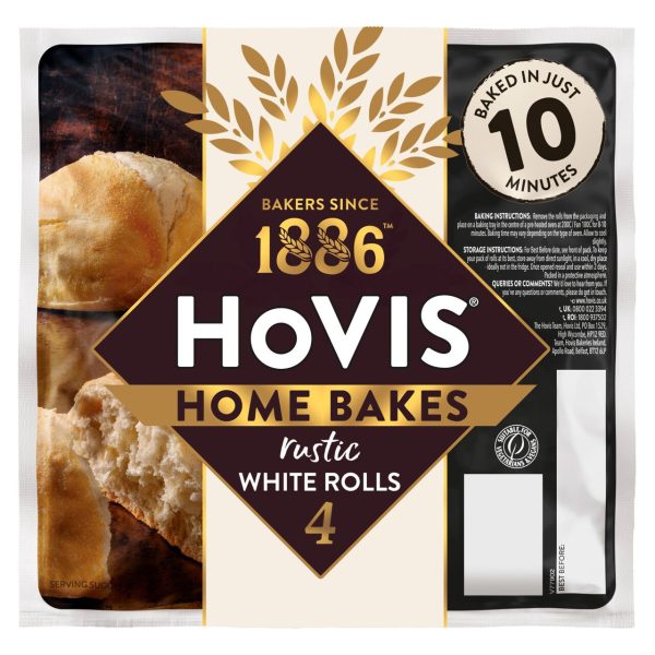 Hovis 4 Rustic White Rolls