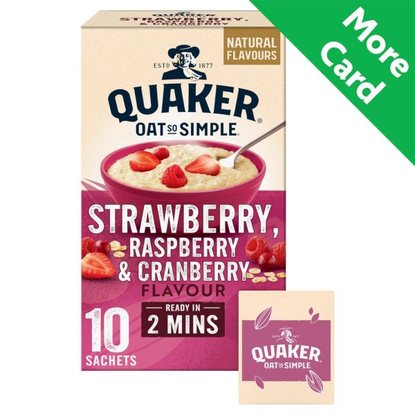 Quaker Oat So Simple Strawberry, Raspberry & Cranberry Porridge Sachets