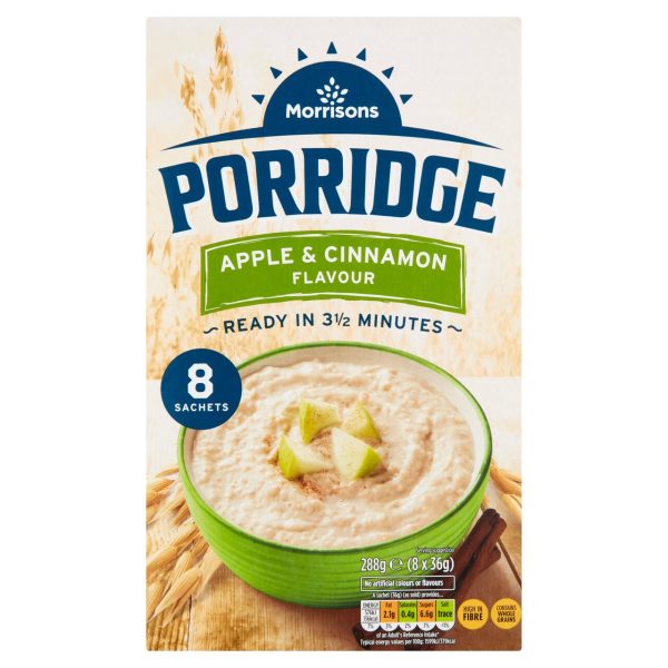 Morrisons Apple and Cinnamon Porridge 8 Sachets