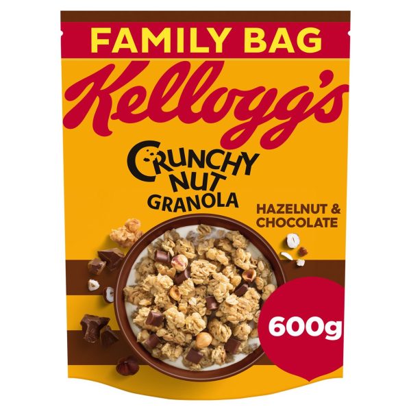 Kellogg's Crunchy Nut Glorious Oat Granola Cracking Hazelnuts & Chocolate