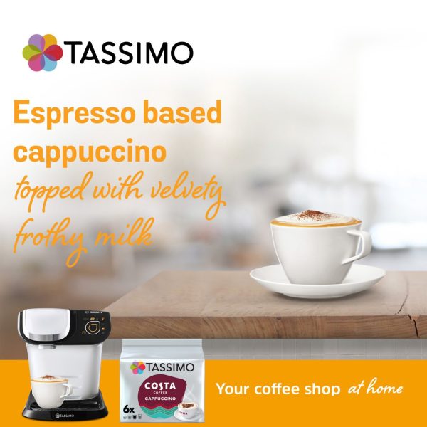 Tassimo Costa Cappuccino Coffee Pods x6