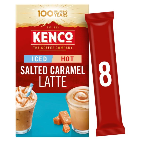 Kenco Iced Hot Salted Caramel Instant Coffee Latte Sachets