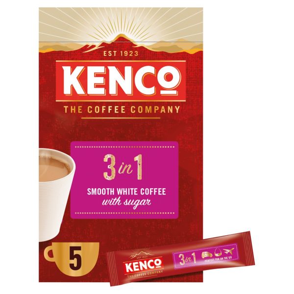 Kenco 3 in 1 Smooth White Instant Coffee with Sugar Sachets