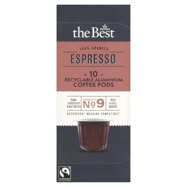 Morrisons The Best Fairtrade Espresso Pods 54G