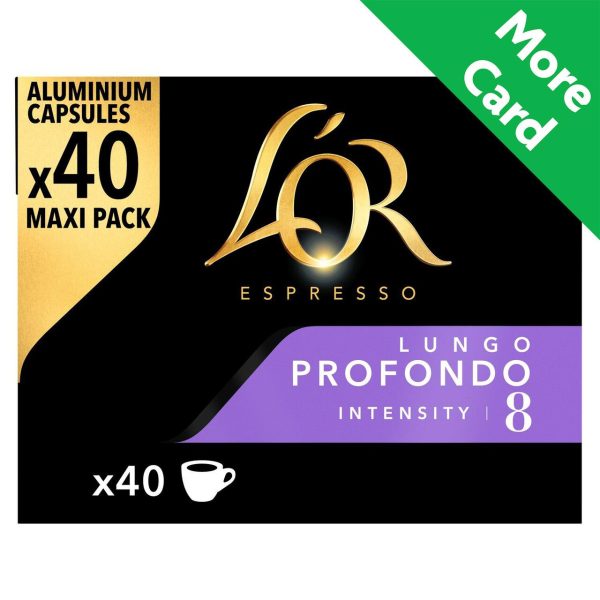 L'OR Espresso Lungo Profondo 40 Coffee Pods Intensity 8