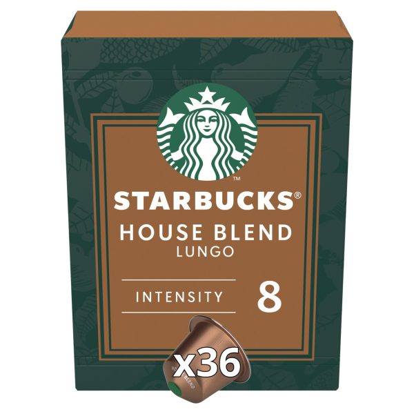 Starbucks By Nespresso Medium Roast House Blend Coffee 36 Pods