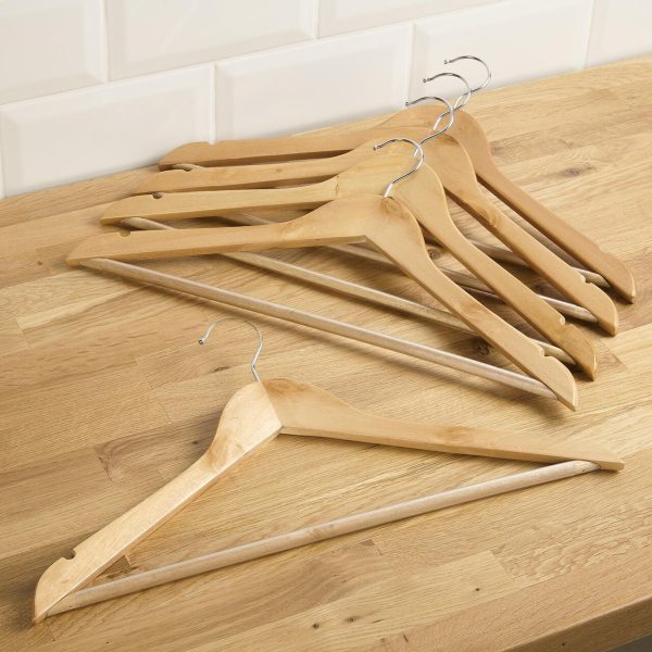 Morrisons Wooden Coat Hangers Pack Of 5