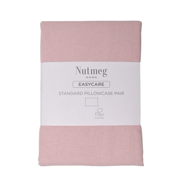 Nutmeg Easycare Pink Standard Pillowcases