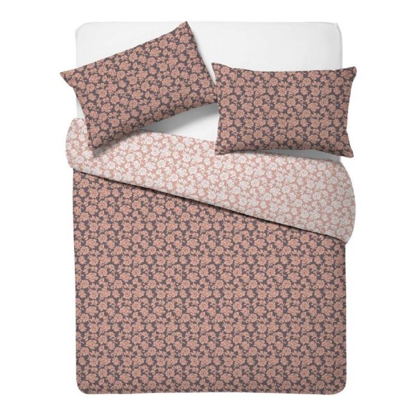 Nutmeg Home Easy Care Linear Floral Double Duvet Set