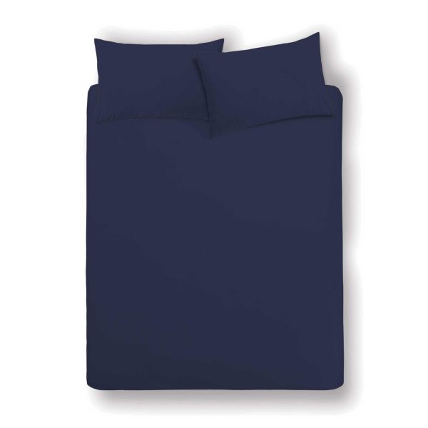 Morrisons Navy 100% Cotton Housewife Pillowcase Pair