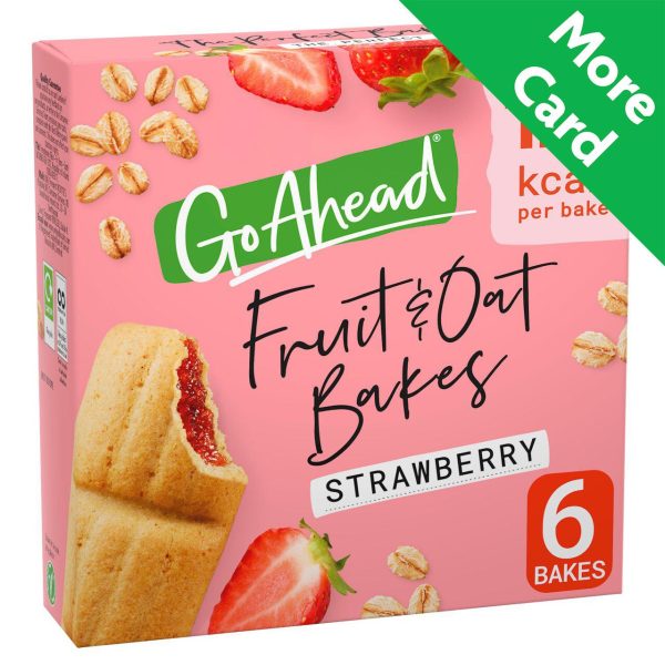 Go Ahead Strawberry Fruit and Oat Bakes Snack Bars Multipack