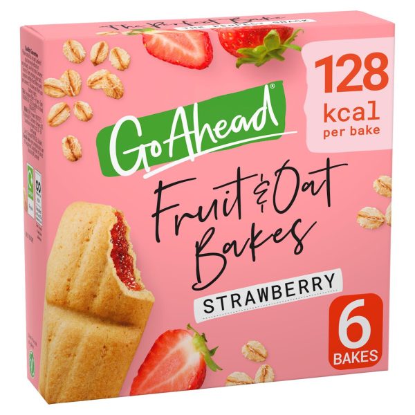 Go Ahead Strawberry Fruit and Oat Bakes Snack Bars Multipack