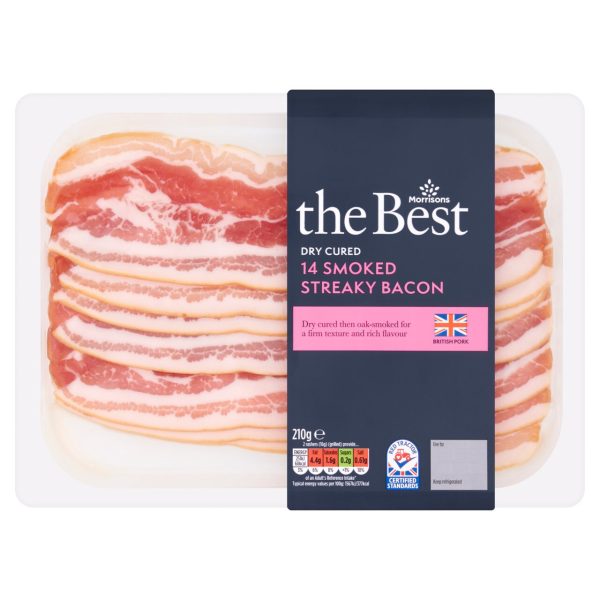 Morrisons The Best Dry Cured Smoked Streaky Bacon