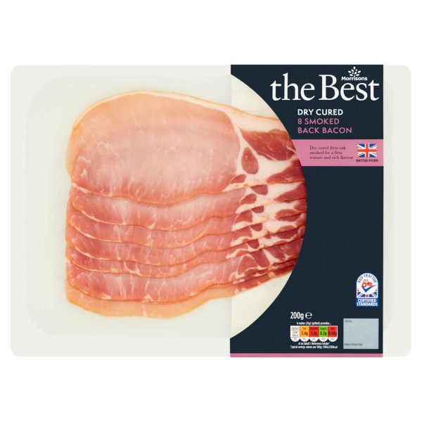 Morrisons The Best Dry Cured 8 Smoked Back Bacon