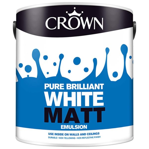 Crown Pure Brilliant White Matt Emulsion