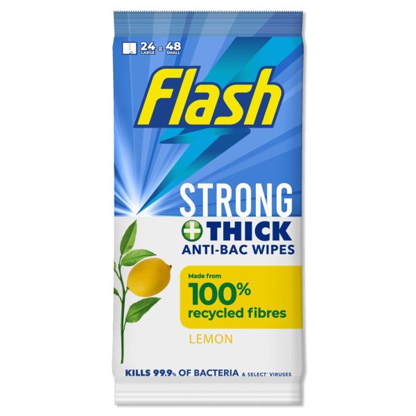 Flash Strong & Thick Cleaning Wipes Lemon