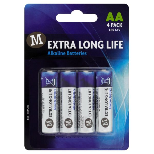 Extra Long Life Alkaline Batteries AA